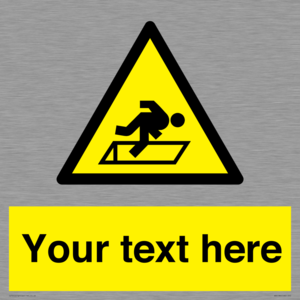 Custom Warning Hatch Sign